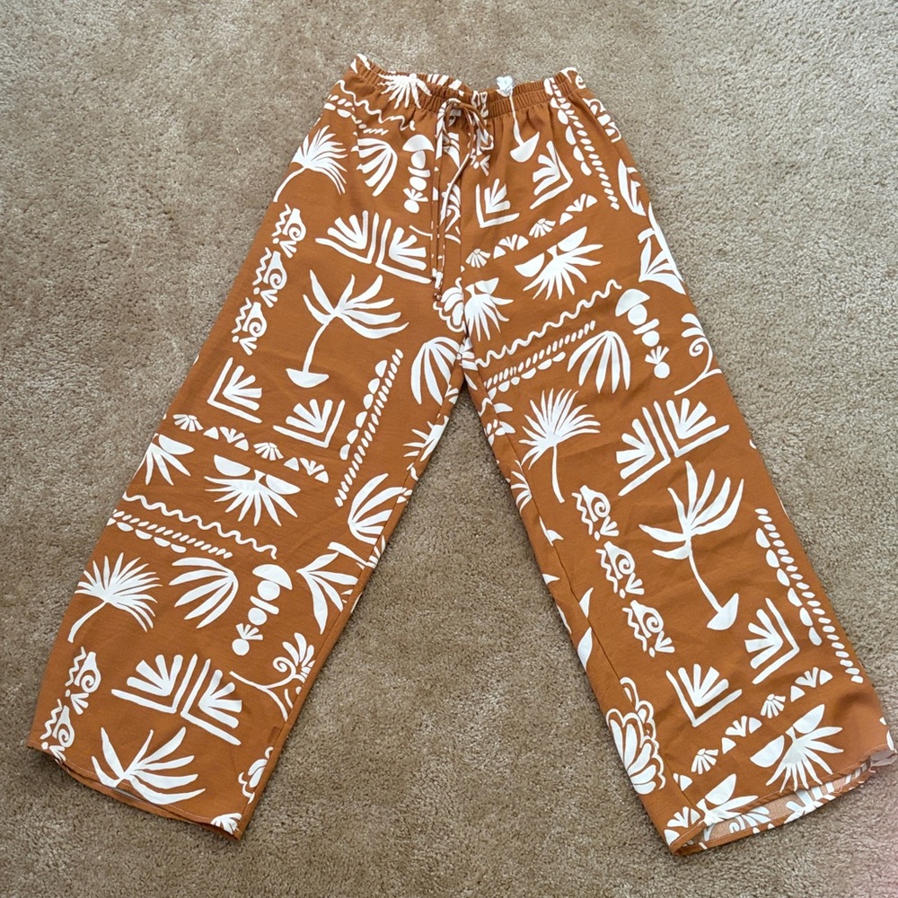 See You Monday Brown and White Bottoms